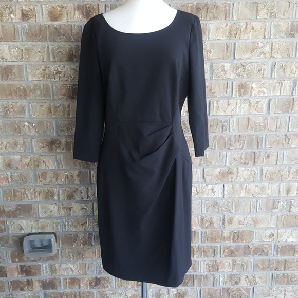 CALVIN KLEIN Black Sheath Dress - Size 10 - Picture 1 of 5